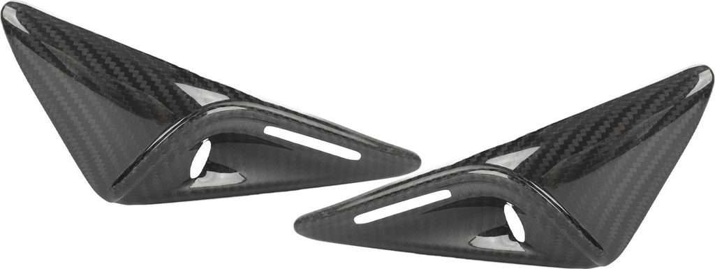 2PCS Seitenkotflügel Kamera Vent Cover Trim Carbon Fiber UV Resistant Ersatz für Tesla Model S 2023+ Glossy