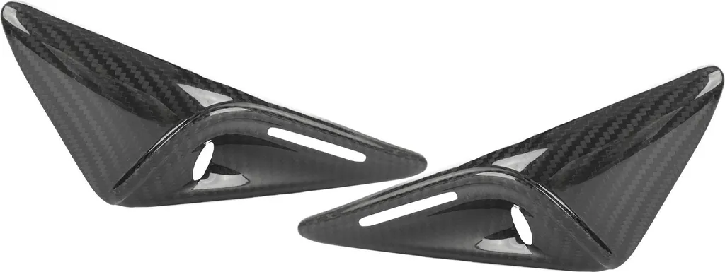 2 Coques Caméra Latérale Tesla Model S 2023+ en Carbone Brillant Anti-UV