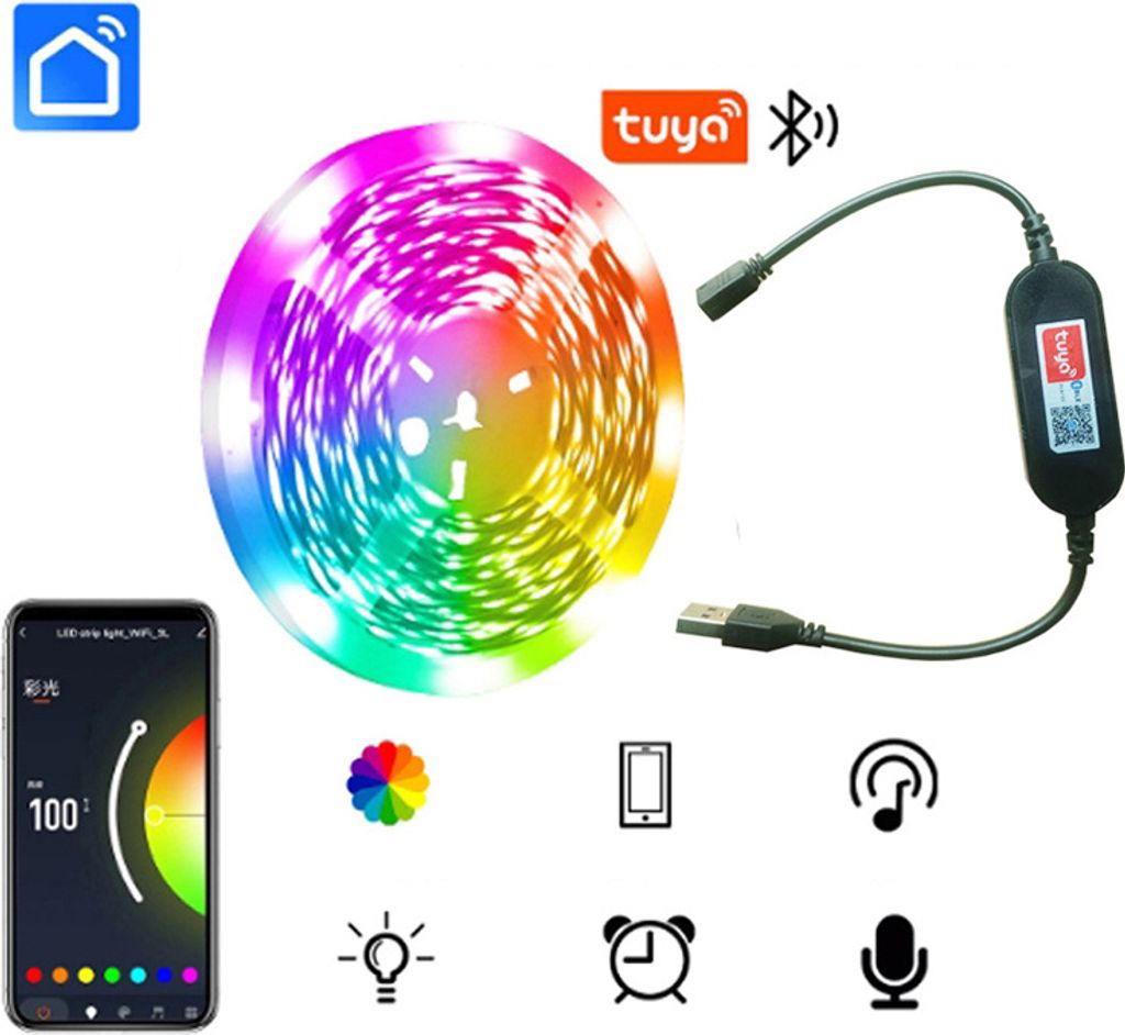 INF Smarte USB LED Streifen Lichter Musik Sync APP Steuerung 30 m