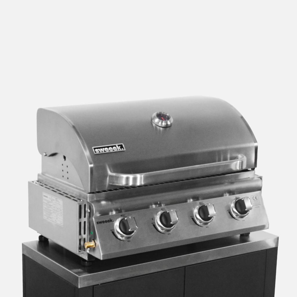 sweeek - Gasgrill mit 4 Brennern zum Stellen auf einen Produktbild 