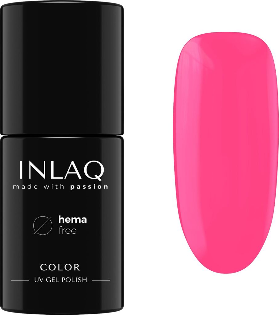 INLAQ HEMA Free UV Nail Polish 6 ml - Gel Nagellack frei von HEMA - Neon Spectrum Kollektion - Farbe Rosa