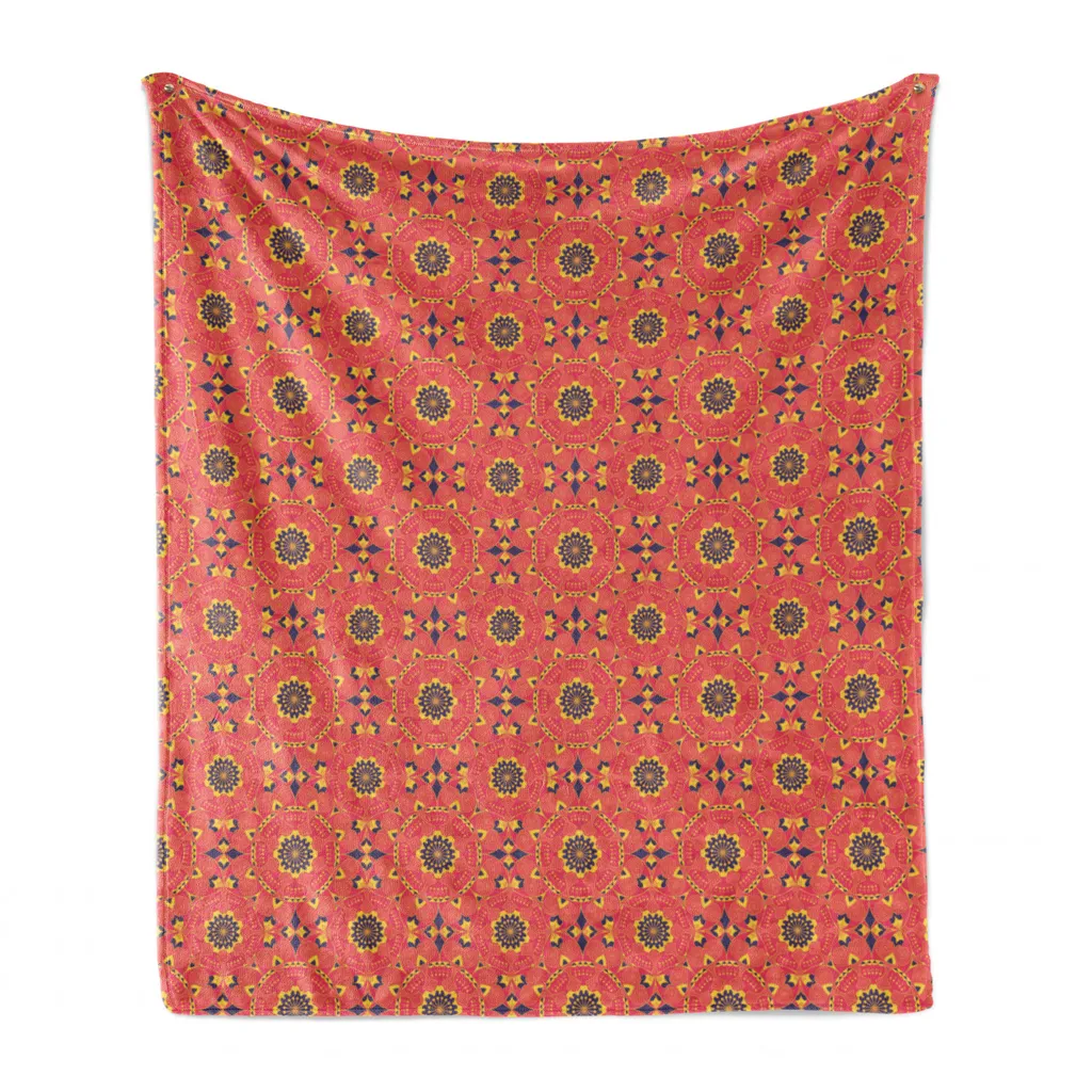 Coperta Pile Morbido ABAKUHAUS Mandala - Ideale per Famiglia e Animali
