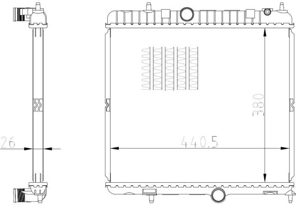Radiateur NRF 550021 pour DS5 et 3008 (0U) - Référence OE 1330Z0 Neuf