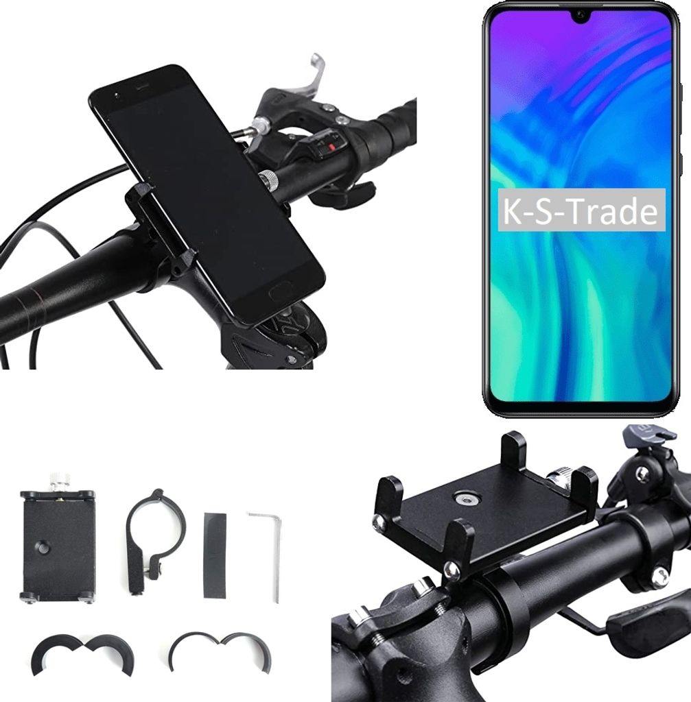 K-S-Trade Handyhalterung für das Fahrrad kompatibel mit Huawei Honor 20 Lite Halter Lenkstange Fahrradhalterung Motorrad Bike Mount Befestigung