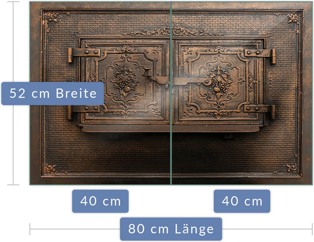 Piastra di copertura del piano cottura Piastra di copertura del piano cottura in ceramica 2 pezzi 80x52 Marrone Protezione