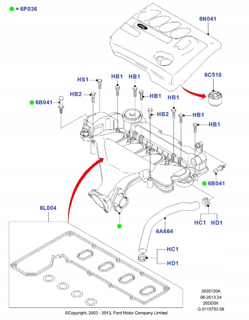 Motorabdeckungshalterung Für Ford Focus 1434444