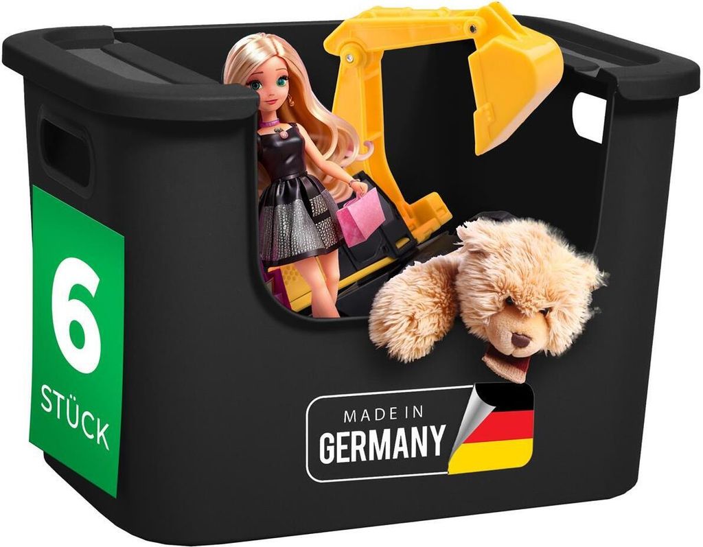 Novaliv 6x Aufbewahrungsbox Bad Organizer Kleiderschrank Schubladen Ordnungssystem Schwarz Wohnmobil Schrank Organizer Box Badezimmer organizer & K...