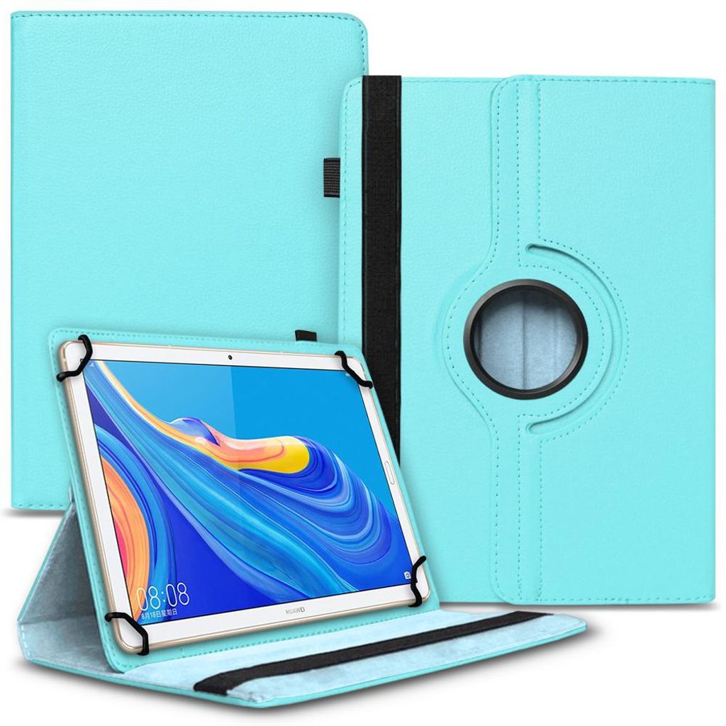 Tablet Tasche für Lenovo Tab 4 10 / Tab 4 10 Plus Schutzhülle Hülle Case DrehbarFarbe Uni 360 Taschen:Türkis