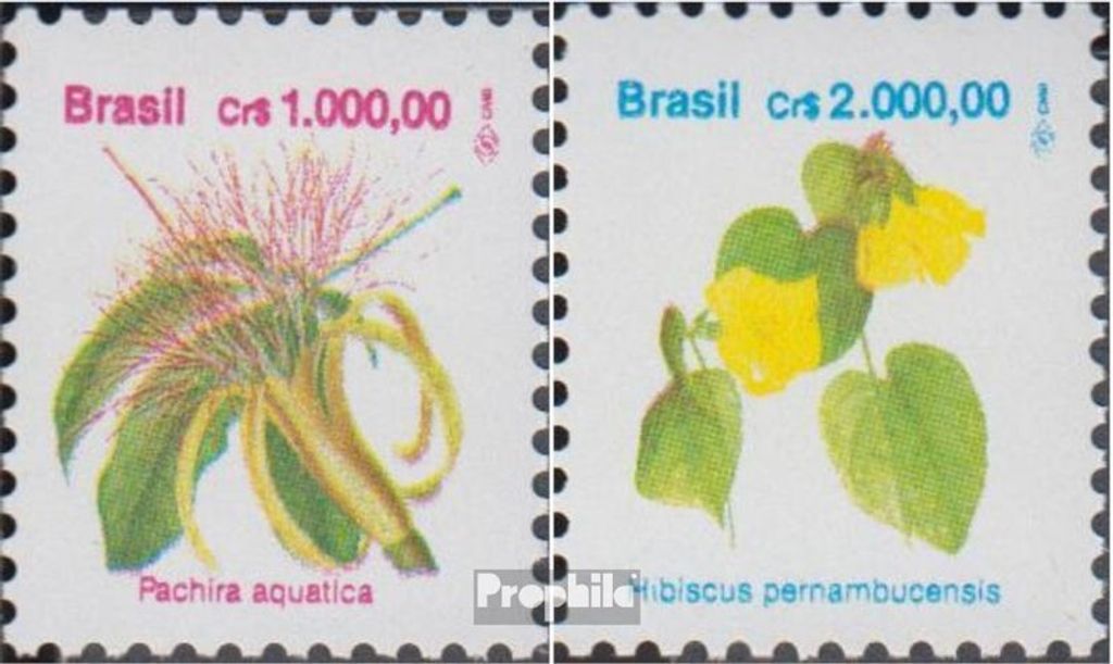 Briefmarken Brasilien 1992 Mi 2497-2498 (kompl.Ausg.) postfrisch Blüten