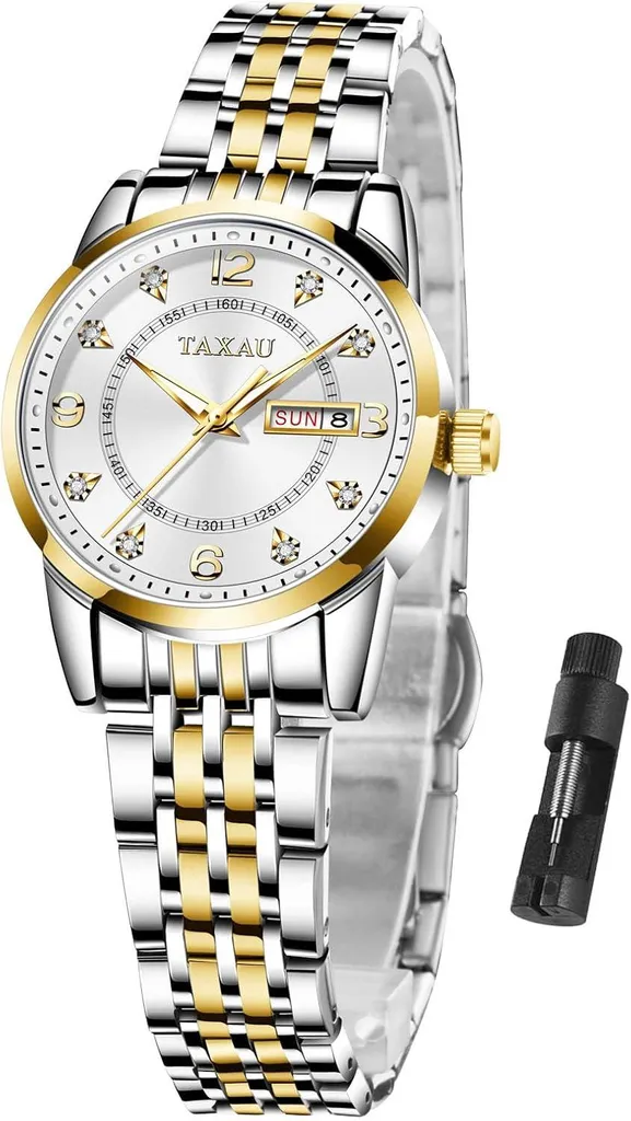 Orologio Donna Business Quadrante Piccolo - Acciaio Bicolore Data e Quarzo