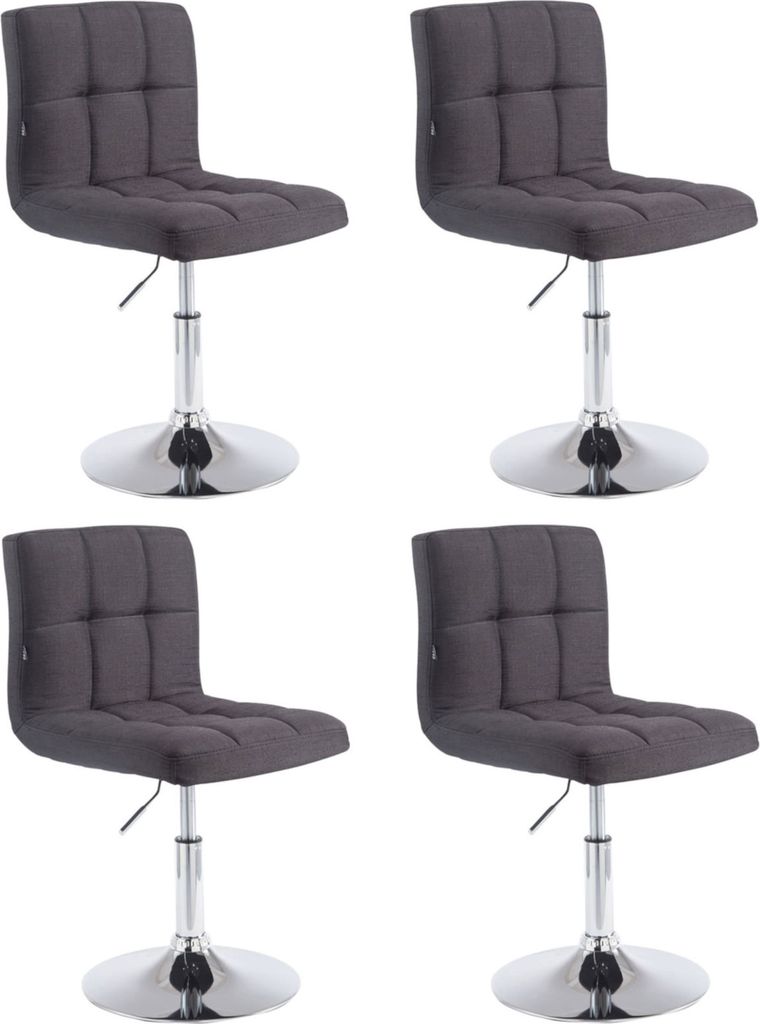 4er Set HLO-CP93 Lounger V2 Stoff schwarz