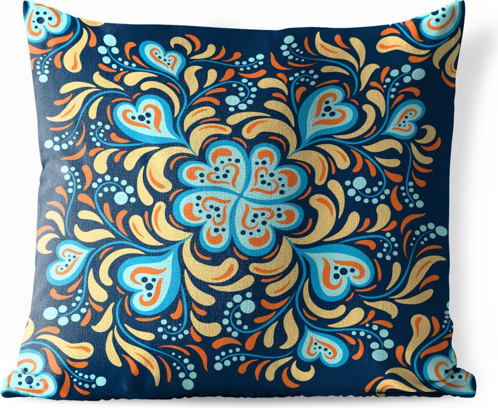 MuchoWow Outdoor Kissen - Vierblättriges Kleeblatt - Herz - Muster - 45x45 cm - Wetterfest - Lounge Kissen - Fotokissen - Dekoratives Kissen