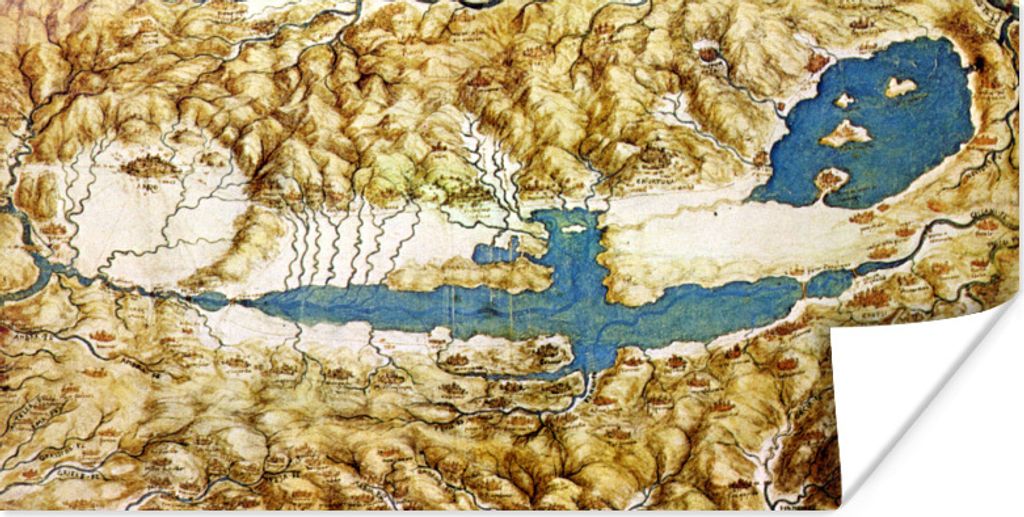 MuchoWow Poster Toskana - Leonardo da Vinci 160x80 cm - Foto Poster