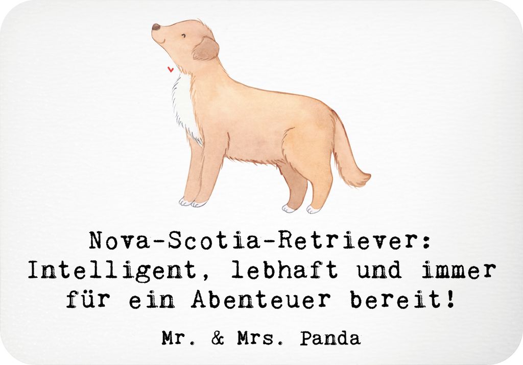Mr. & Mrs. Panda magnet Nova Scotia Duck - Weiß - Geschenk, Hunderasse, Hund, Nova-Scotia-Retriever, Notizhalter, Dekomagnet, haftmagnet, whiteboa...