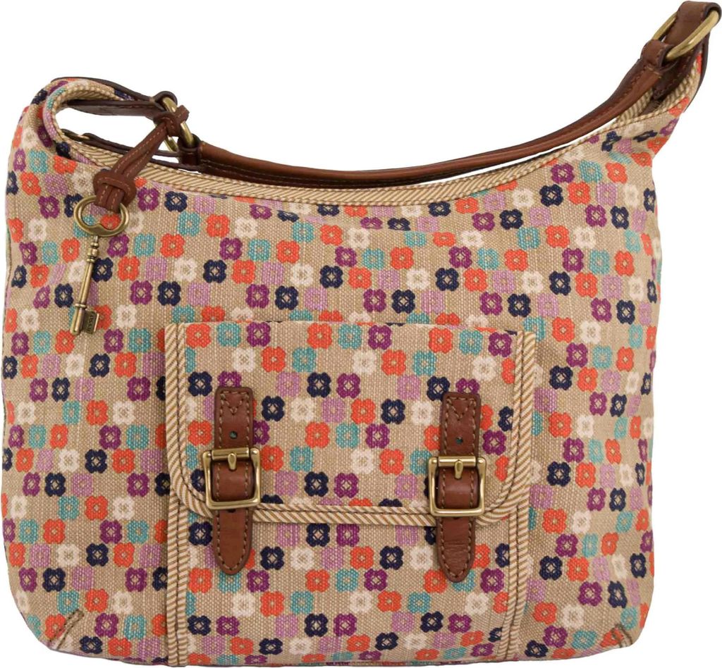 Fossil Wmns Handtasche Tate Hobo Natural Floral Mix Produktbild 