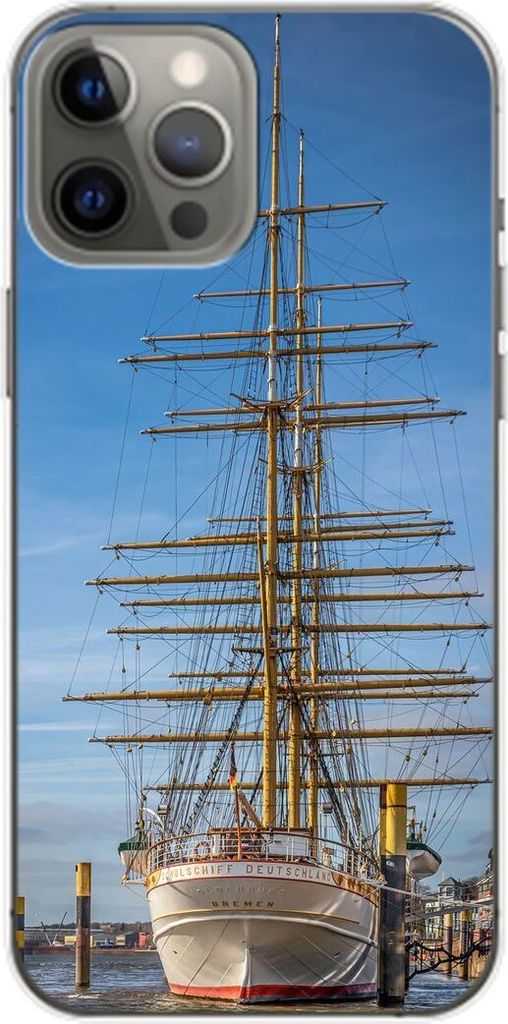 König Design Hülle kompatibel mit Apple iPhone 14 Plus Kunststoff Soft Handyhülle - Handy Case Segelboot