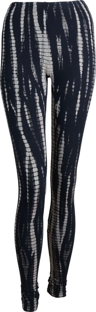 Leggings - Batik - Bamboo - schwarz - braun-beigebraun - S/M