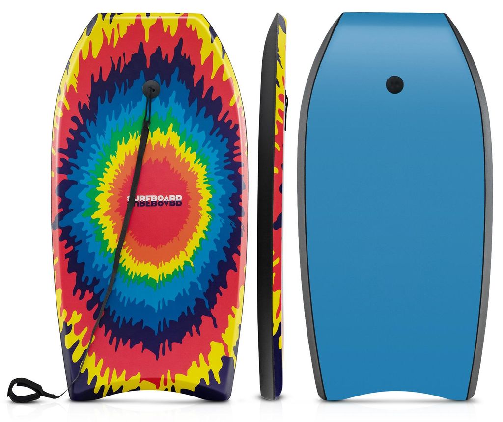 COSTWAY Bodyboard für Kinder, Schwimmbretter Surfbrett mit EPS-Kern, XPE-Deck, HDPE-Unterseite, Handgelenkschlaufe, Surfboard Explosionsmuster