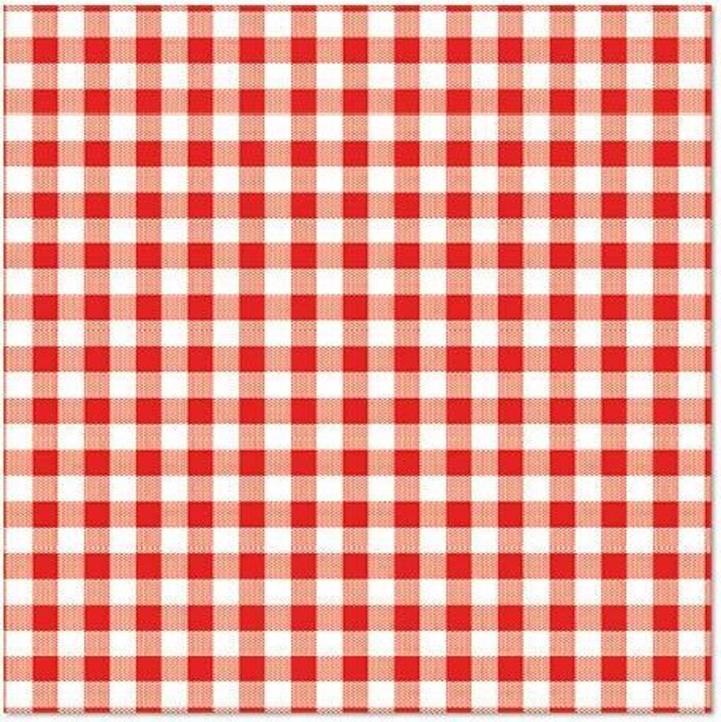 Papstar Servietten, rot 3-lagig 1/4-Falz 33 x 33 cm "Vichy Produktbild 