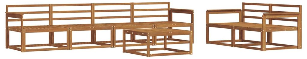vidaXL Outdoor-Sofagarnitur 7 pcs Natur Massivholz Akazie