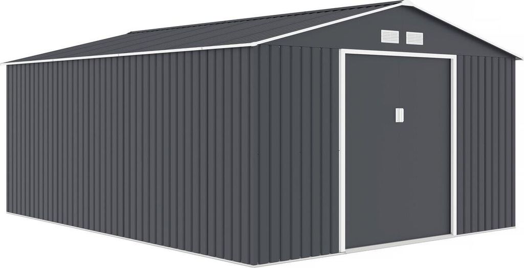 Abri de jardin métal "Vegas"- 15 m² - Gris Image du produit 