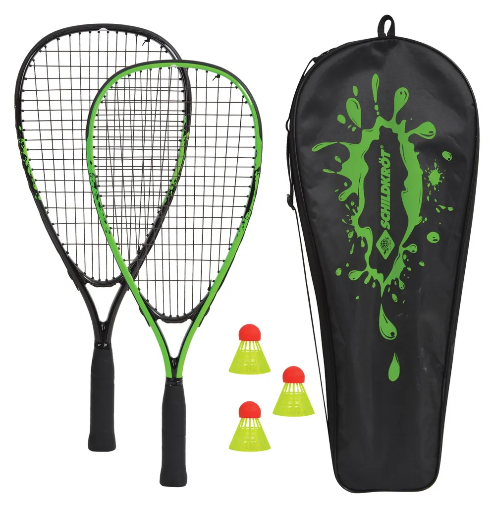 Set speed badminton robuste Schildkröt raquettes alu noir vert - 5