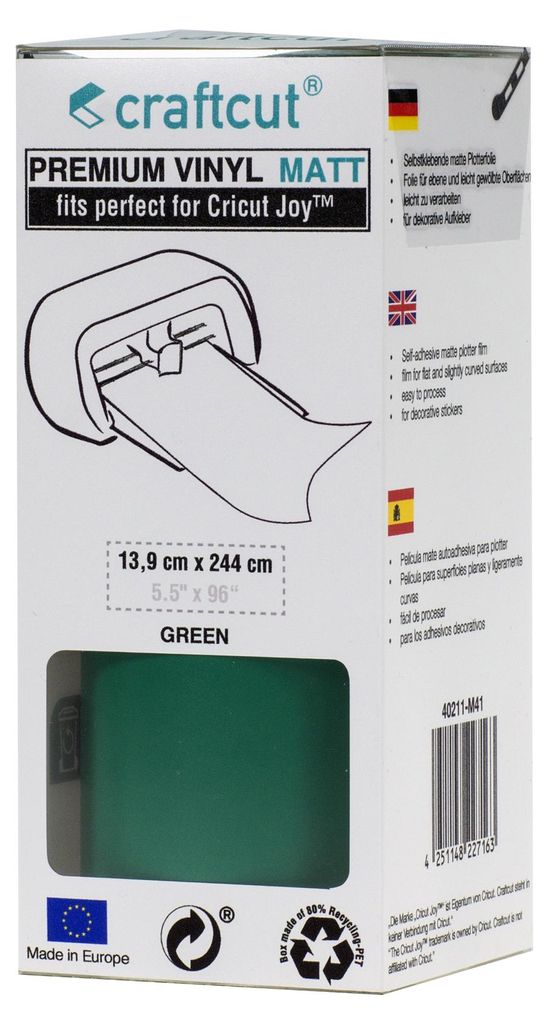 craftcut® Premium Plotterfolie matt 41 GREEN 13,9 x 244 cm Produktbild 
