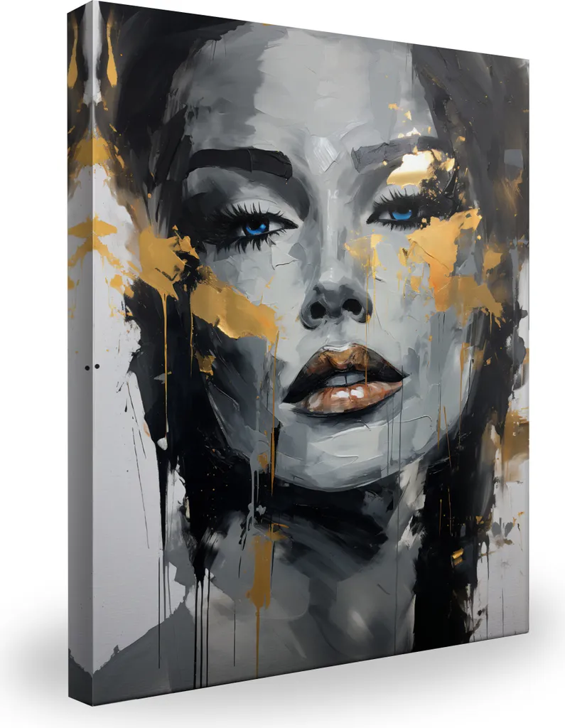Muralo Tela FACE 80x120 - Ritratto Astratto Design Moderno
