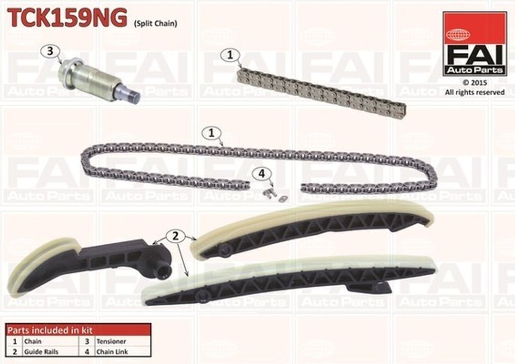FAI AutoParts TCK159NG Steuerkettensatz Steuerkette passend für MERCEDES-BENZ A-Klasse (W169) B-Klasse (W245)