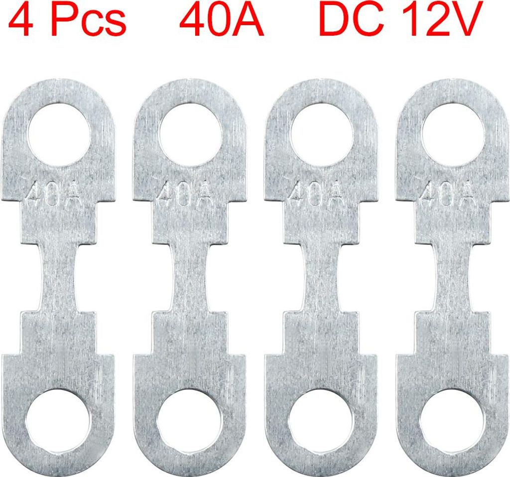 4pcs 40A Bande fusible plaque Métal argent Voiture Image du produit 