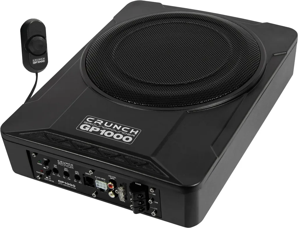 Subwoofer actif 25cm Crunch GP1000 pour des basses profondes en voiture
