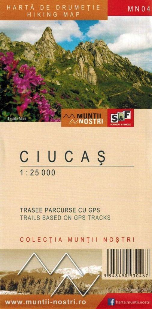 Ciucas-Gebirge Wanderkarte 1:25.000 Schubert & Franzke