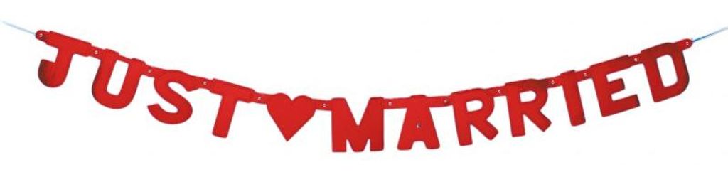 Buchstaben-Girlanden "Just Married" Produktbild 