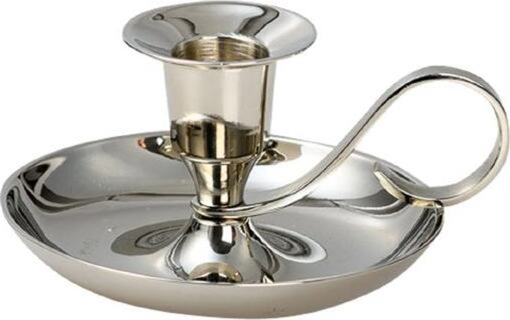 Kerzen Handleuchter Klassik Messing Silber Produktbild 1