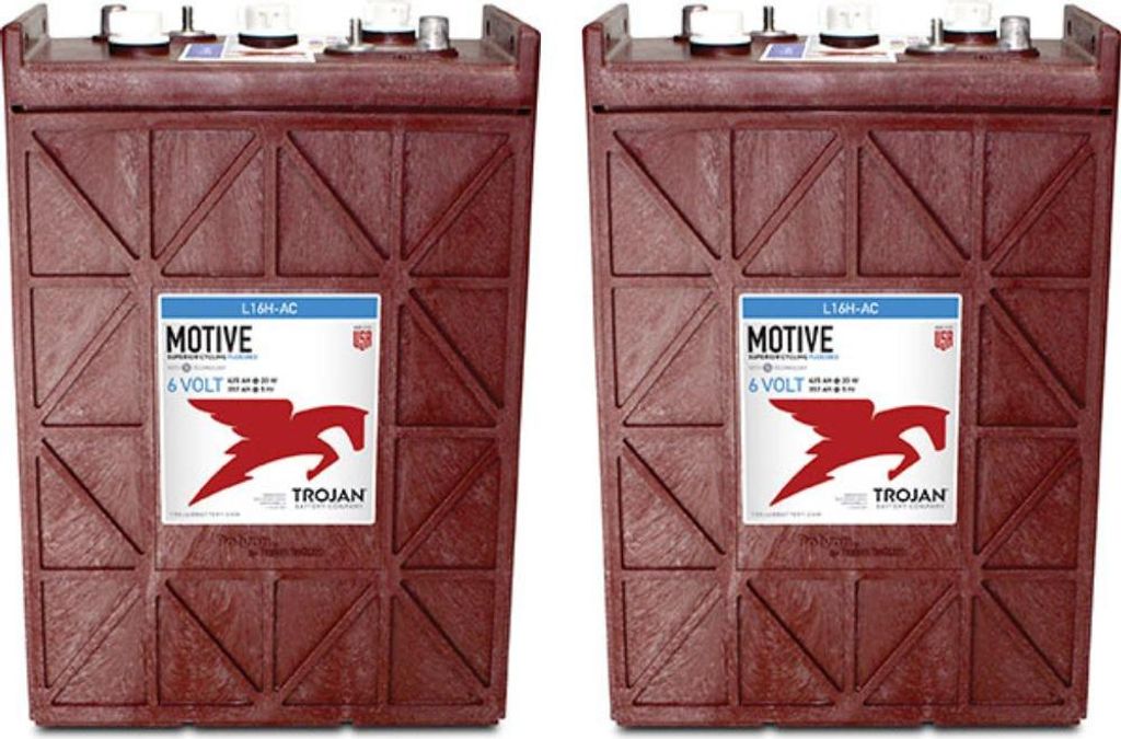 2x Traktionsbatterie Trojan L16H-AC 6V 435Ah Deep Cycle UT-Anschluss