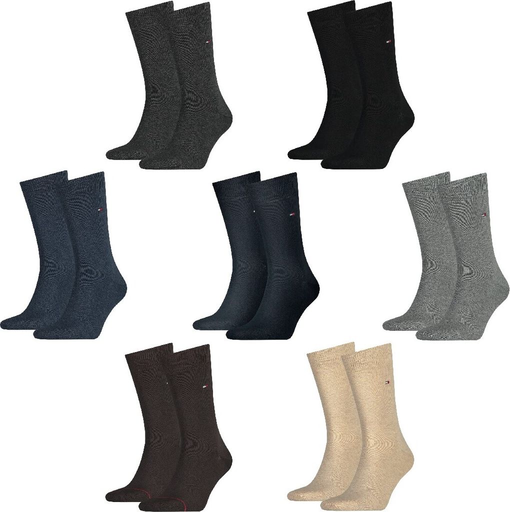 TOMMY HILFIGER Herren Socken, 2er Pack - Classic, Strümpfe, einfarbig Beige 47-49