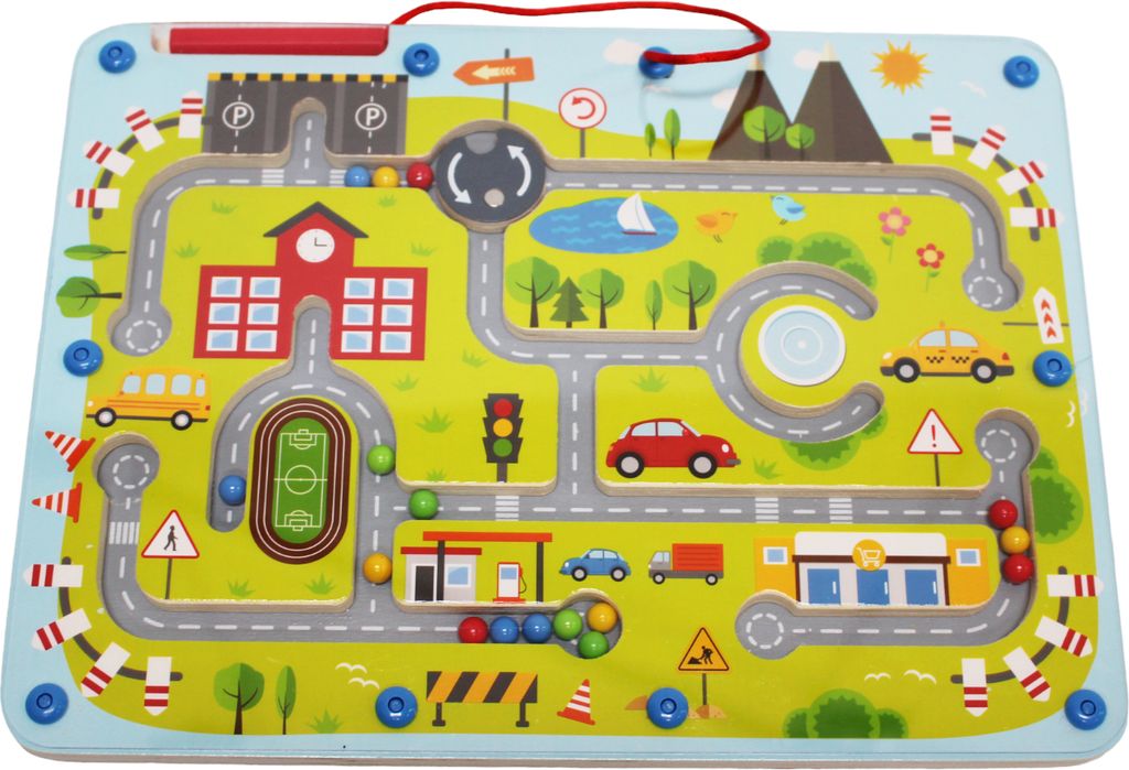 Kinder Holzspielzeug Lernspielzeug Puzzle ab 2-5 Jahre Spielzeug Sortierspiel Holz Spiel Neu Auto Labyrinth