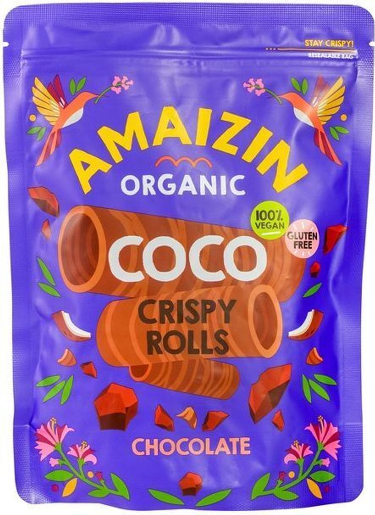 GLUTENFREIE -KOKOS-SCHOKO-WAFFELSTÄBCHEN 140 g – AMAIZIN Produktbild 