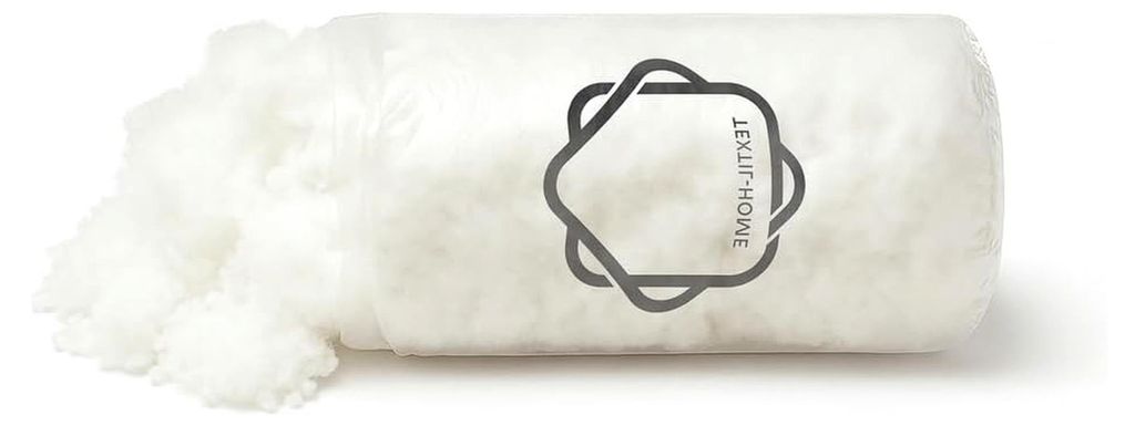 Textilhome – Füllwatte aus silikonisierter Hohlfaser 100 % Polyester 1 kg | Weiches Füllmaterial für Kissen, Kuscheltiere, Puppen, Spielzeug u...