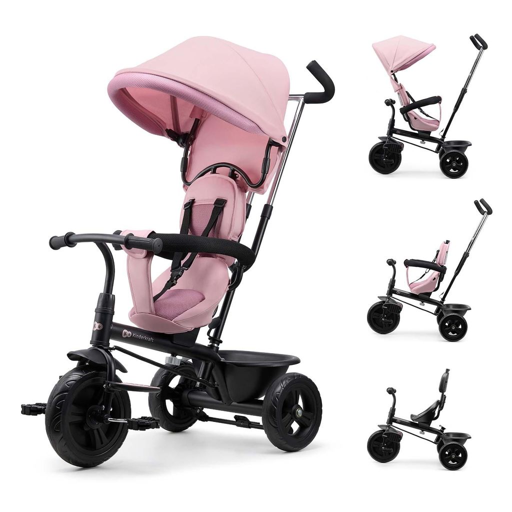 Kinderkraft FREEWAY 2 Dreirad Kinder mit Schiebegriff, 360° Produktbild 