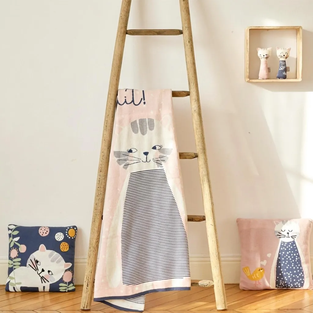 Couverture Chaton Tiny Rose 80x100 cm : Douceur Anti-Irritations - 3