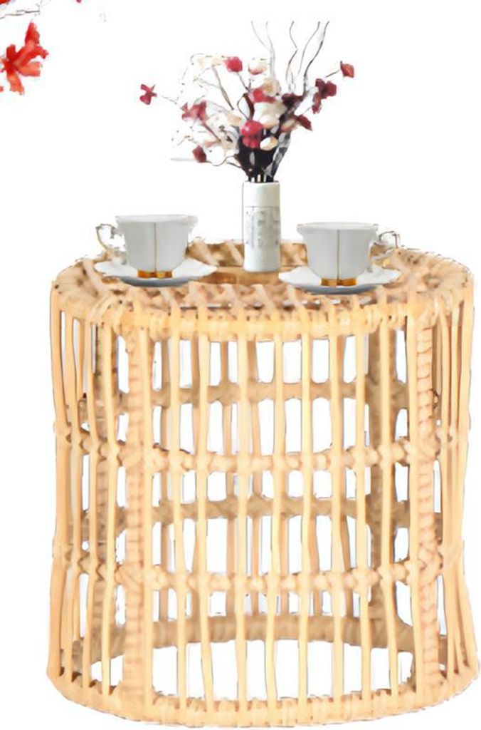 Couchtisch Hochwertige Rattan GartenMöbel Terrasse Beige Exclusive Modern Luxus