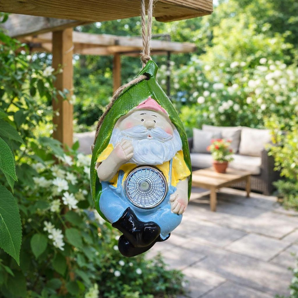 Solar-Gartenfigur zum Hängen Zwerg
