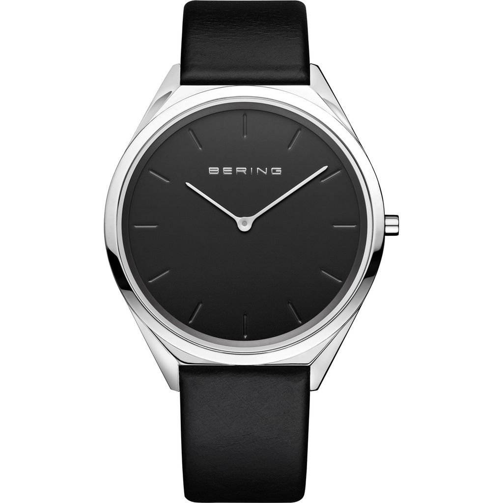 Bering Armbanduhr 17039-402 Ultra Slim Lederband schwarz Produktbild 
