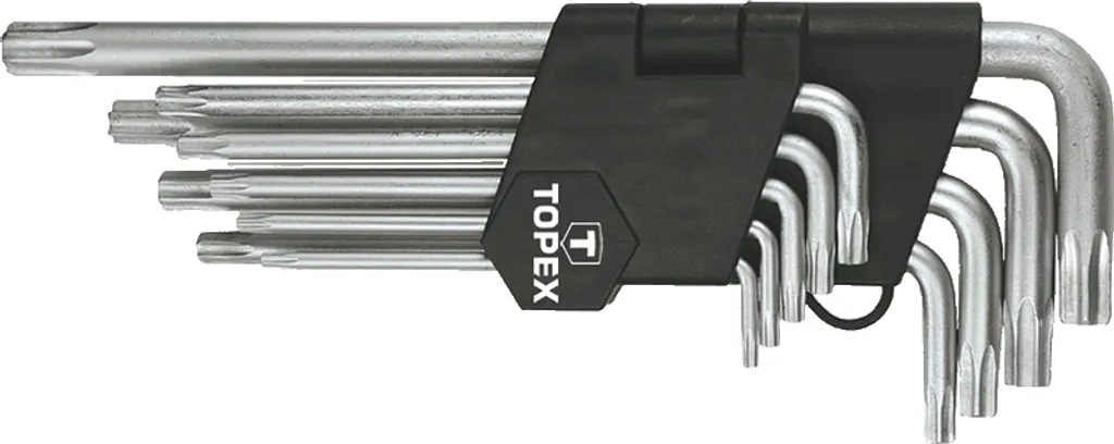 TOPEX Torx Set L-Key T10-T50 | Chrome Vanadium Steel Long Series