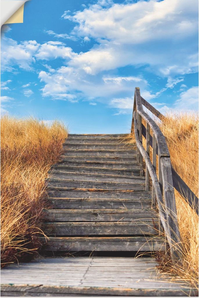 ARTland Wandbild, selbstklebend Treppe Bohlenweg Insel Produktbild 