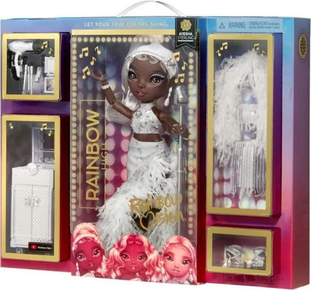 Rainbow High Vision Divas : Poupée Articulée Argentée Ayesha Sterling