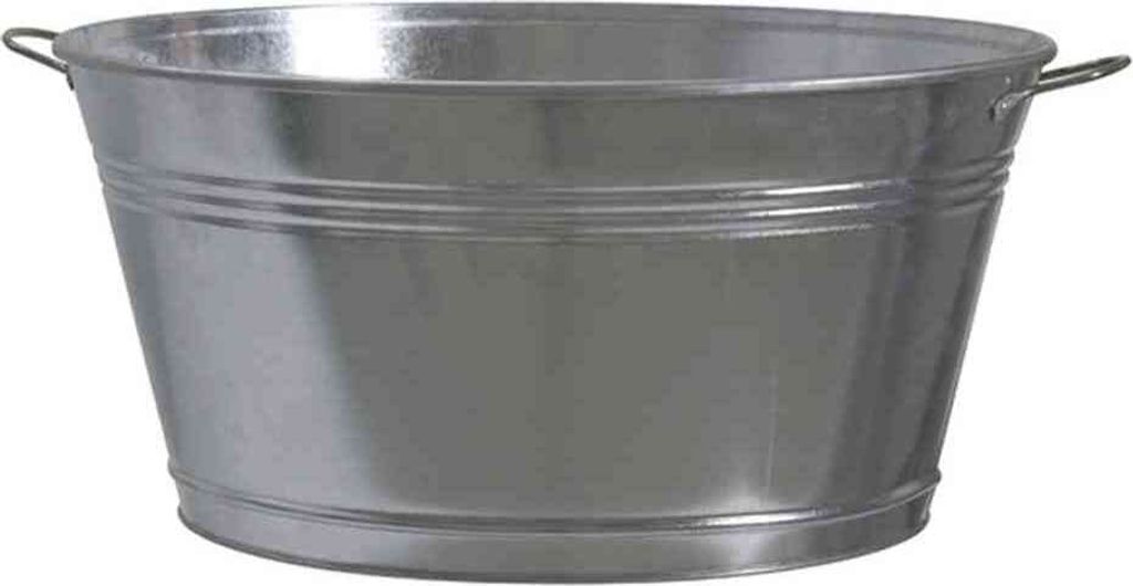 SIENA GARDEN Zinkwanne, silber, Ø 48 x 21 cm Produktbild 