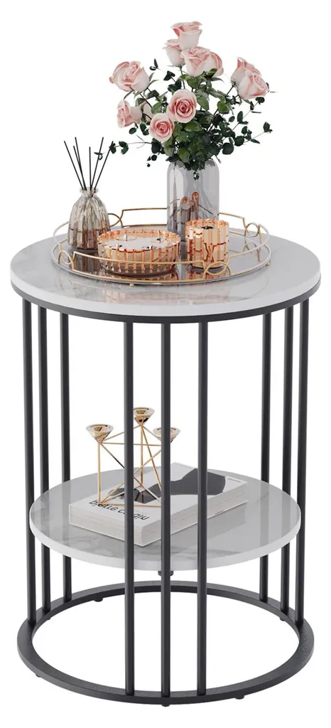 Table d'appoint haute pour salon et support de verre de canapé