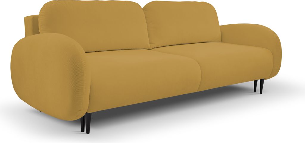 DomoHome SOFT Sofa 2-Sitzer Schlafsofa mit Schlaffunktion Bettkasten 2 Zierkissen – Eleganz Modernes Design für Wohnzimmer und Schlafzimmer Maß...